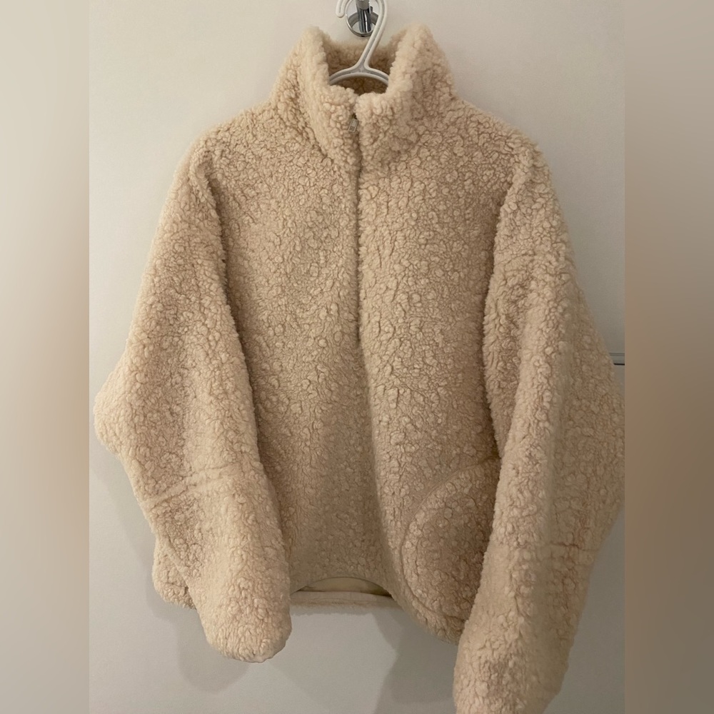 Cream white Teddy hoodie size 34